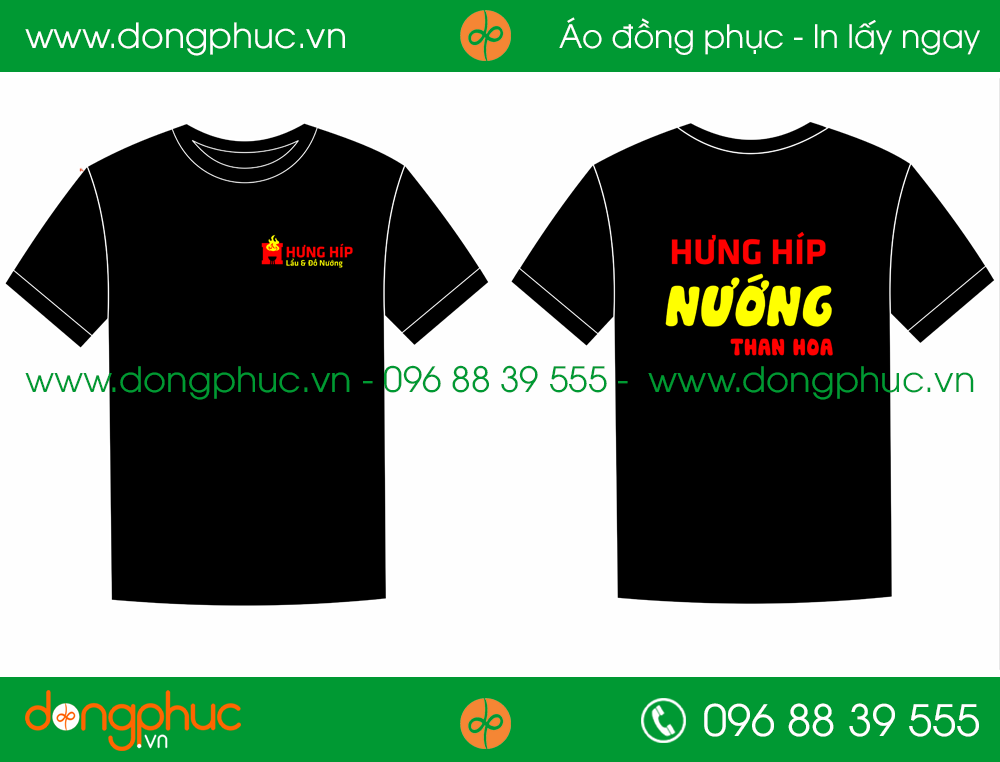 Áo phông đồng phục nhà hàng Hưng Híp